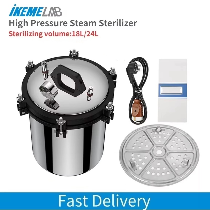 Medical Laboratories - IKEME 18/24L ポータブルオートクレーブマシン 電気加熱 医療歯科研究所用 歯科オートクレーブ