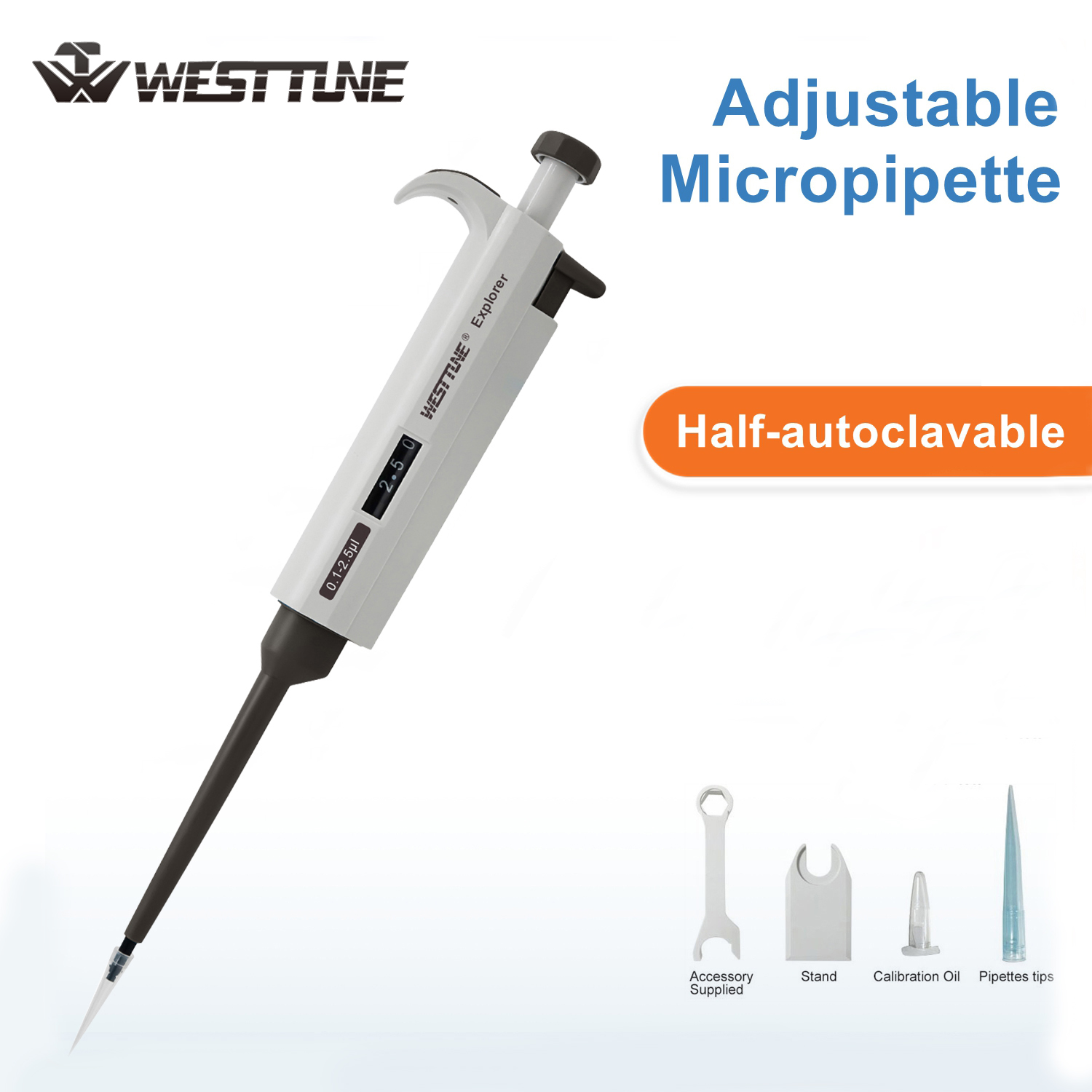 Medical Laboratory Scientist - WESTTUNE 実験室ピペット調整可能なシングルチャンネルデジタルマイクロピペット高精度可変容量ピペットラボ機器
