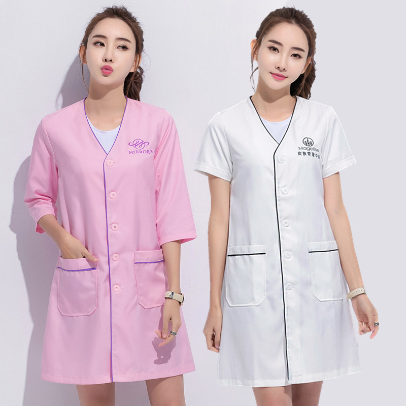 Medical Lab Management - スキンマネジメント作業服女性用白衣美容院美容師オーバーオール理髪スパ作業服