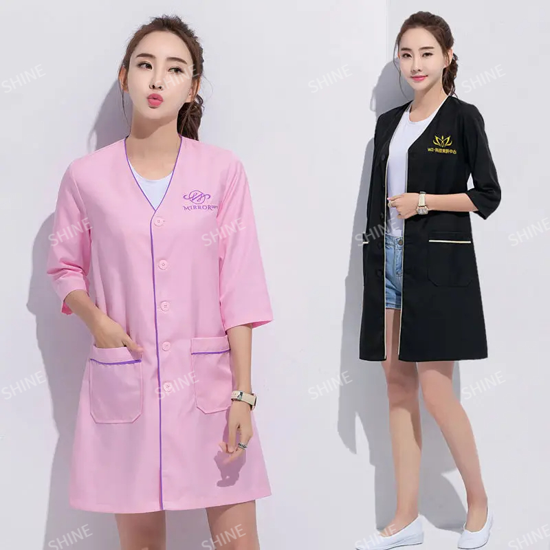 カスタムロゴ入り美容ユニフォーム 美容師 スキンマネージャー - Medical Lab Management のレビューと価格