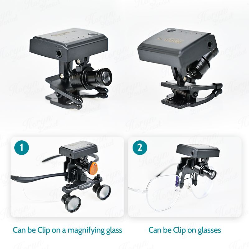 歯科 5 ワットワイヤレス LED ヘッドライトクリップポー - Medical Laboratories のレビューと価格