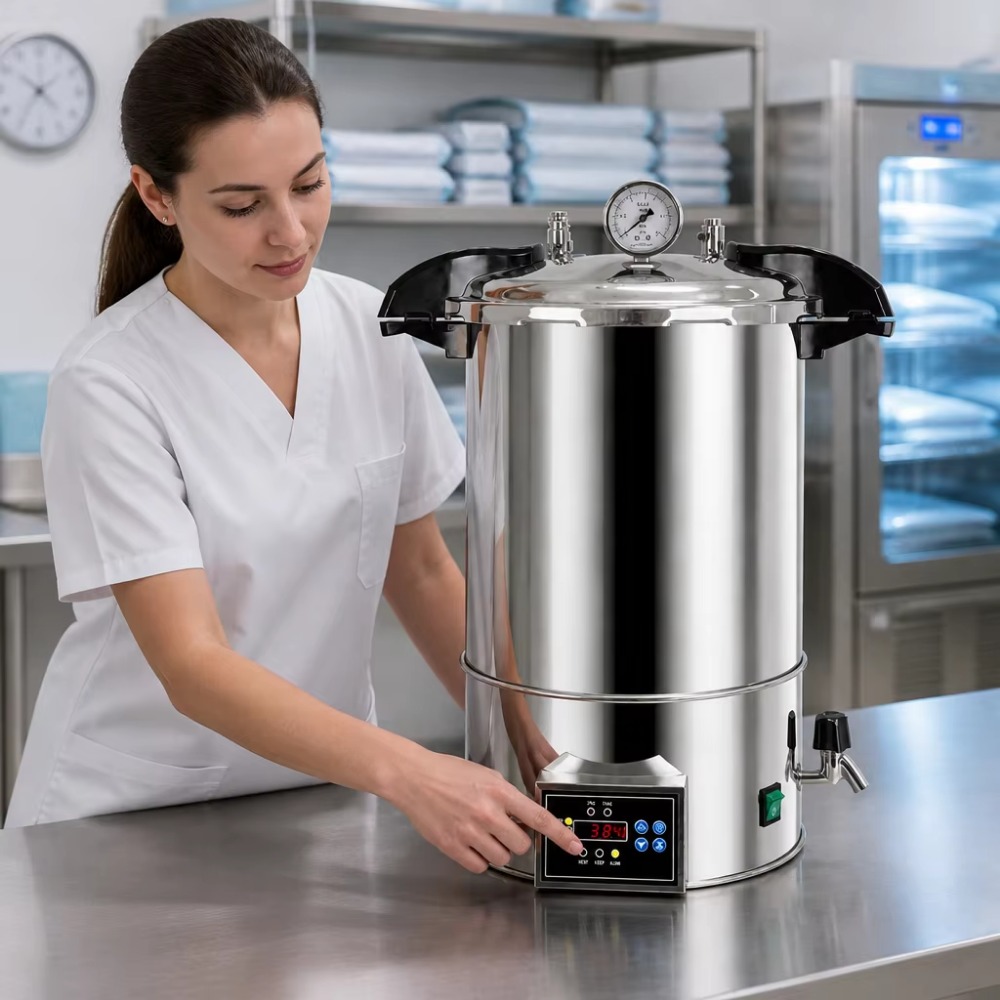 24Lデジタルオートクレーブ蒸気滅菌器、クイックオープン型、 - Medical Laboratories のレビューと価格